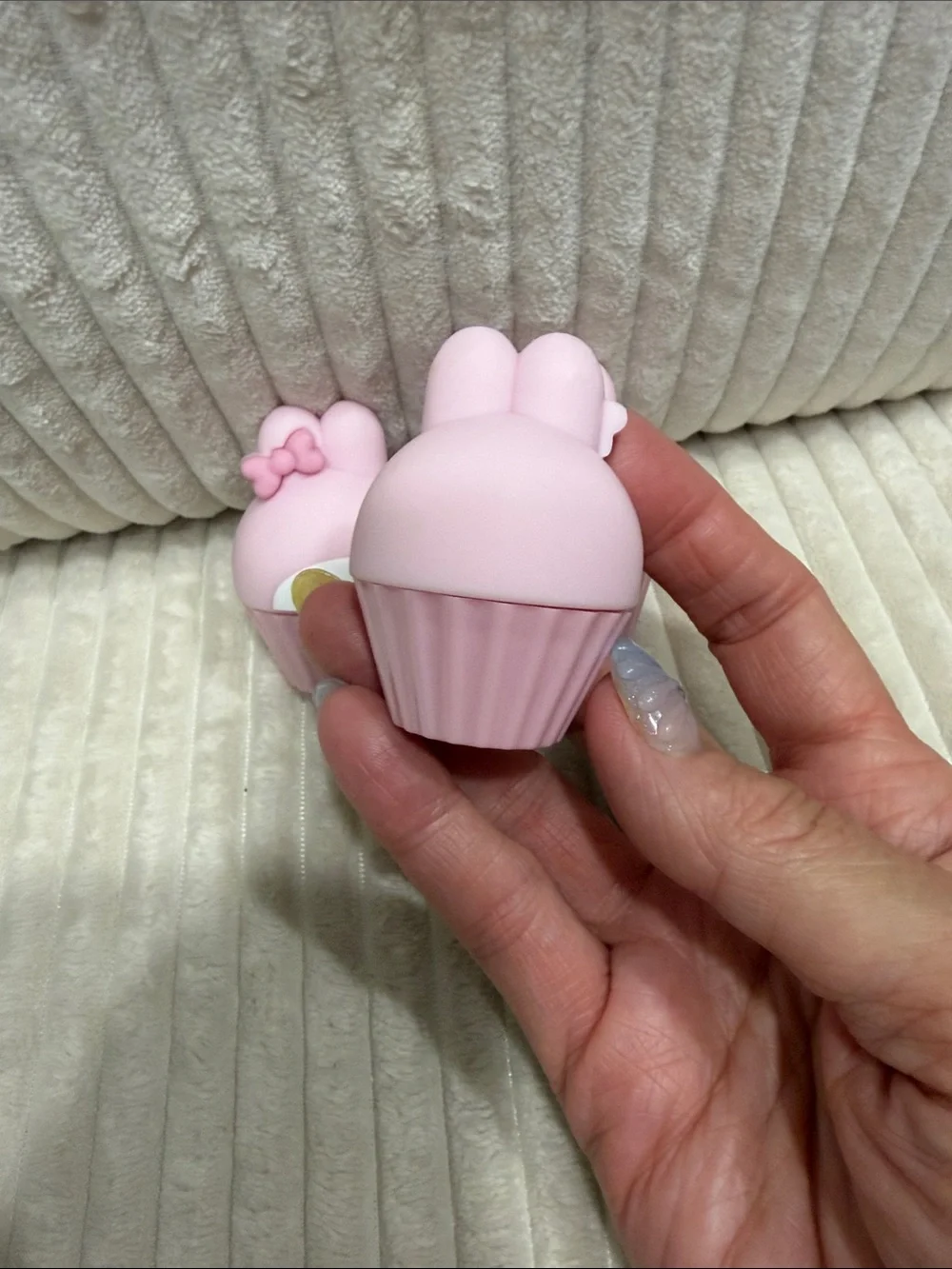 My Melody Pink Cupcake Lip Balm.  Set of Three (3). New. Not used. Sanrio.